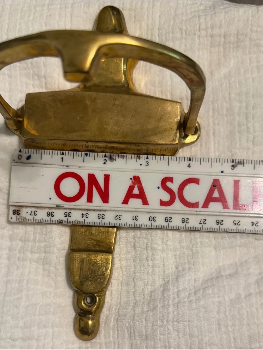 Vintage Heavy Brass Door Knocker With Nice Patina Engravable
